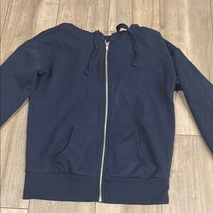 Navy Blue Zip-Up Jacket